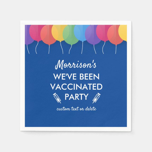 Serviette En Papier Funny We've Been Covid Vaccinated Party Custom (Devant)