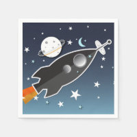 Fusée spatiale qui décolle pour une fête d'anniver