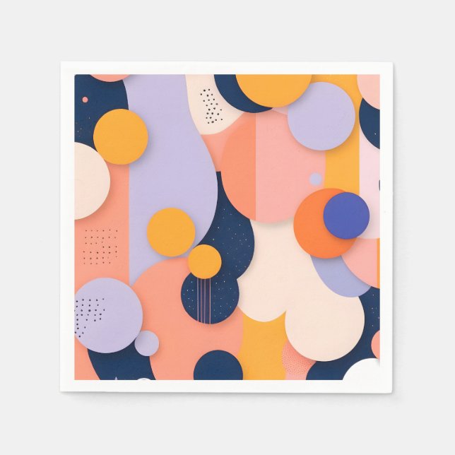 Serviette En Papier Fusion de la sphère de couleur (Devant)