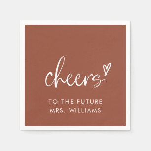 Serviette En Papier Futur mariage bohème terre cuite Madame Shower