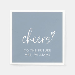 Serviette En Papier Futur Mme Dusty Blue Baby Shower
