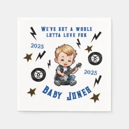 Serviette En Papier Futur Rocker Rock N Roll Lotta Love Baby Boy