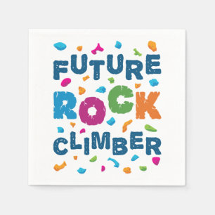 Serviette En Papier Future Rock Climber Escalade Bouldering