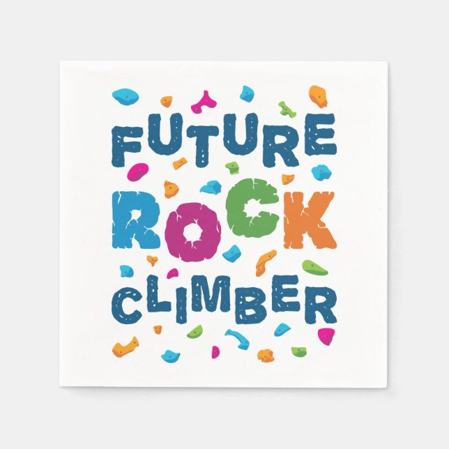 Serviette En Papier Future Rock Climber Escalade Bouldering (Devant)