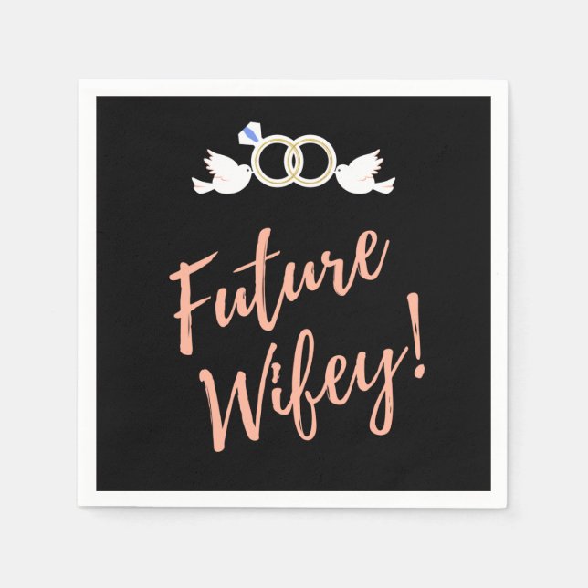 Serviette En Papier Future Wifey Love Birds  (Devant)