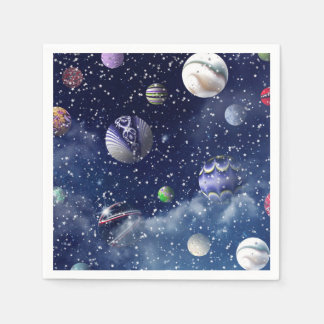 Serviette En Papier Galaxie bleue