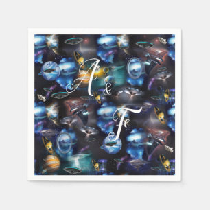 Serviette En Papier Galaxie visiteurs dans l'espace