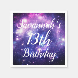 Serviette En Papier Galaxy Stars Espace extra-atmosphérique Anniversai
