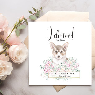 Serviette En Papier Gallois Corgi Chien Mariage Cocktail  Serviettes