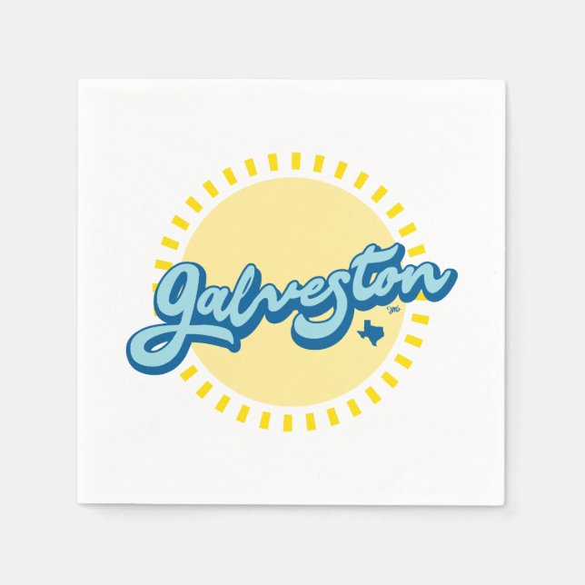 Serviette En Papier Galveston Island Texas (Devant)