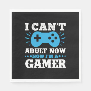Serviette En Papier Gamer Cadeau Maintenant Je Suis Un Gamer