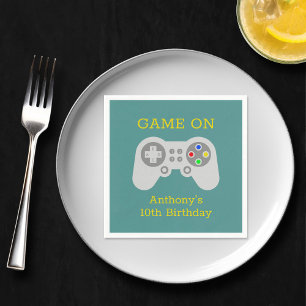 Serviette En Papier Gamer moderne N'importe quel âge fête d'anniversai