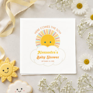 Serviette En Papier Garçon Bébé Shower Voici le Fils Nuage Mignon