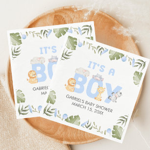 Serviette En Papier Garçon Safari Animal Fête de Naissance