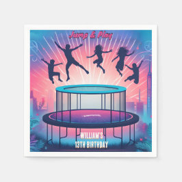 Serviette En Papier garçons enfants cool trampoline Park 13e anniversa