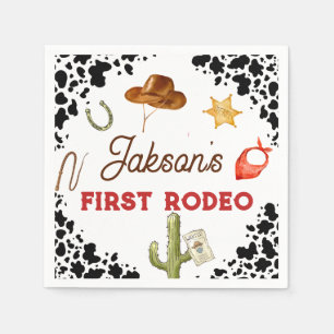 Serviette En Papier Garçons Mon premier rodéo Cowboy 1er anniversaire