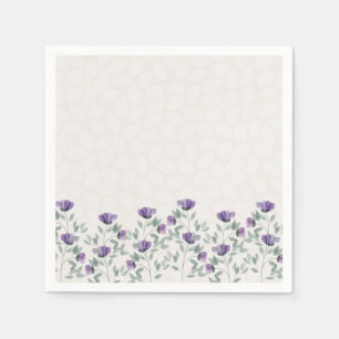 Serviette En Papier Garden Flowers on Napkins
