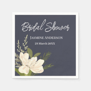Serviette En Papier Gardenia Floral Bouquet Fête des mariées de jardin