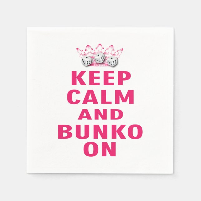Serviette En Papier Gardez le calme Bunko (Devant)
