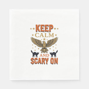Serviette En Papier Gardez votre sang-froid, Halloween effrayant vinta