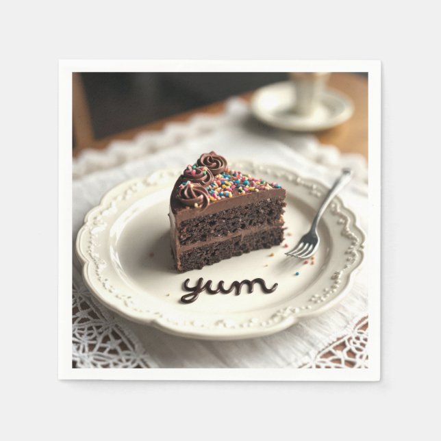 Serviette En Papier Gâteau au chocolat (Devant)