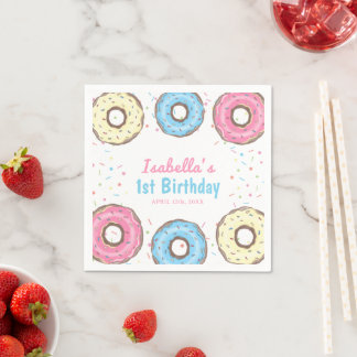 Serviette En Papier Gâteau avec Paillettes "Sweet One" Fête d'annivers