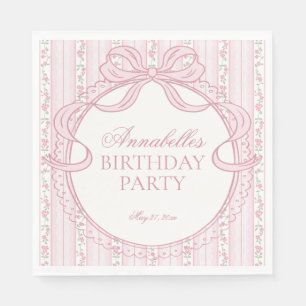 Serviette En Papier Gâteau de fête d'anniversaire floral fantaisie vin