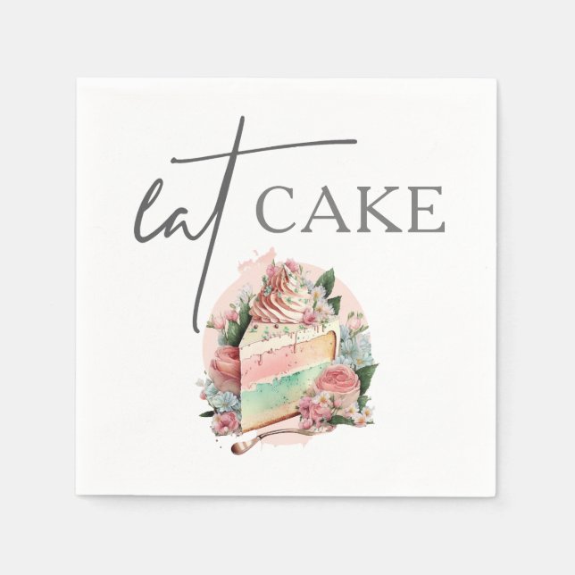 Serviette En Papier Gâteau de mariage de jardin (Devant)