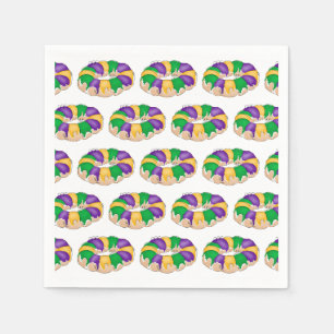 Serviette En Papier Gâteau Mardi Gras King