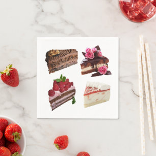 Serviette En Papier Gâteaux Amoureux Desserts Délicieux Drôle