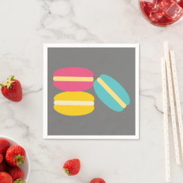 Serviette En Papier Gâteaux colorés de macaron français