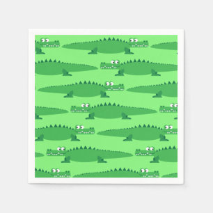 Serviette En Papier Gator Alligator Crocodile Enfants 1er fête d'anniv