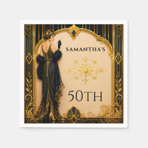 Serviette En Papier Gatsby années follantes fille flapper 50e annivers