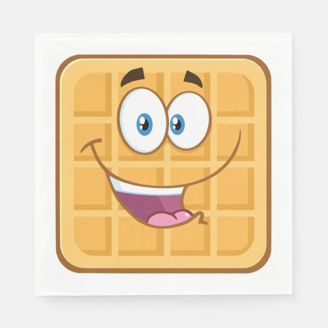 Serviette En Papier Gaufre heureuse (Devant)
