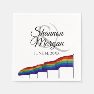 Serviette En Papier Gay pride drapeau arc-en-ciel Mariage