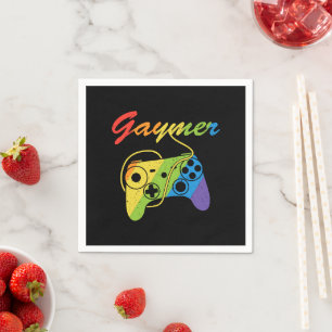Serviette En Papier Gaymer   Rainbow Video Game Controller   Jeux