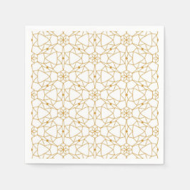 Serviette En Papier Géométrie jaune