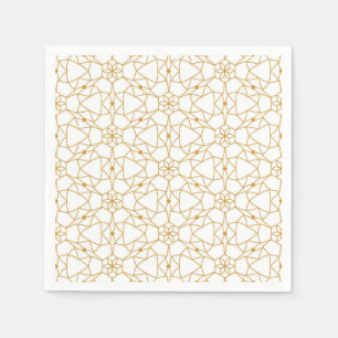 Serviette En Papier Géométrie jaune