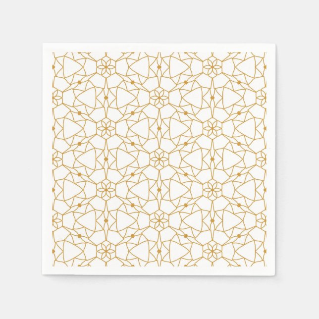 Serviette En Papier Géométrie jaune (Devant)