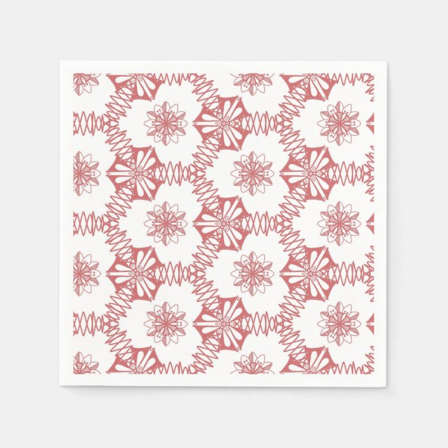 Serviette En Papier Géométrie rose (Devant)