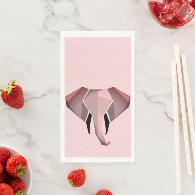 Serviette En Papier Géométrie Tête d'éléphant (En situation)