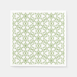 Serviette En Papier Géométrie verte