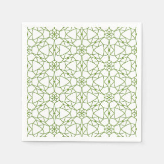 Serviette En Papier Géométrie verte