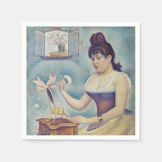 Serviette En Papier Georges Seurat - Jeune Femme Se Poussant (Devant)