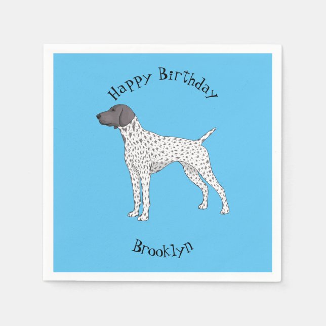 Serviette En Papier German Shorthred Pointer dog (Devant)