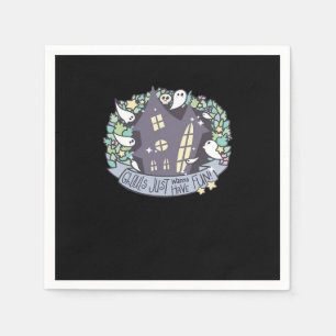 Serviette En Papier Ghouls veut juste s'amuser amusant et automne
