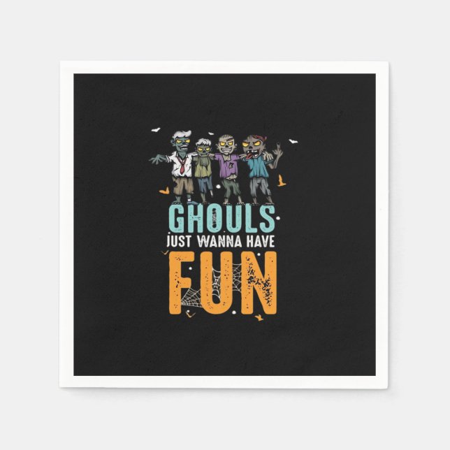 Serviette En Papier Ghouls veut juste s'amuser amusant Zombies amusant (Devant)