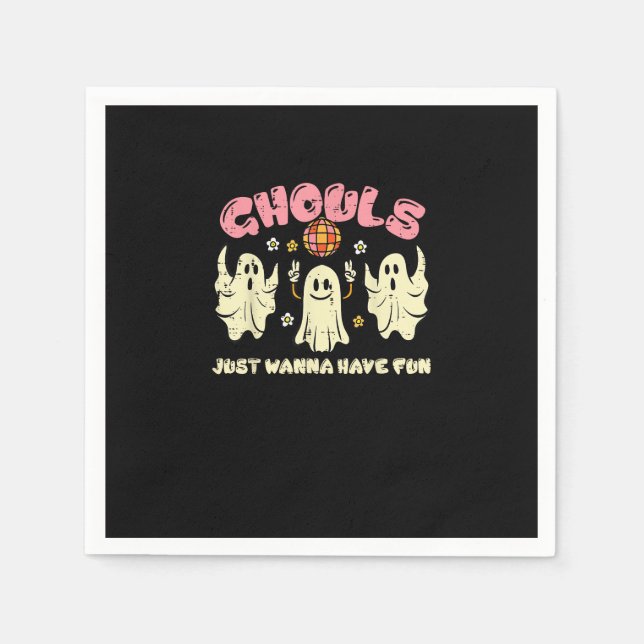 Serviette En Papier Ghouls veut juste s'amuser drôle Costume d'Hallowe (Devant)