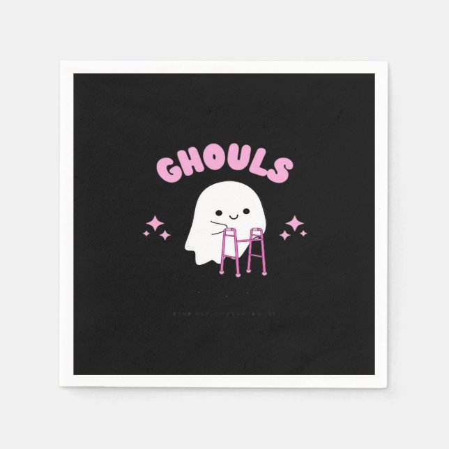 Serviette En Papier Ghouls veut juste s'amuser Funny & Sloth (Devant)