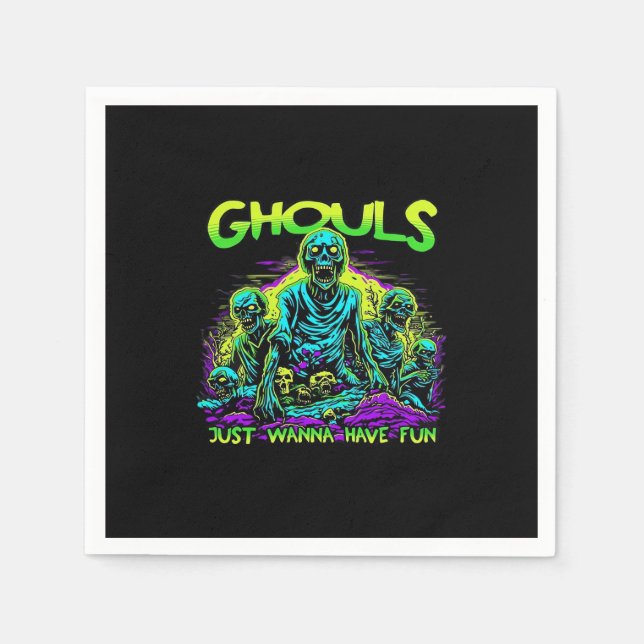 Serviette En Papier Ghouls veut juste s'amuser - Halloween Sloth Desig (Devant)
